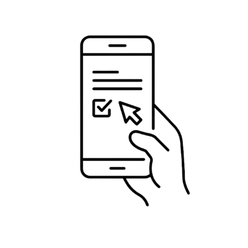Form on a cell phone