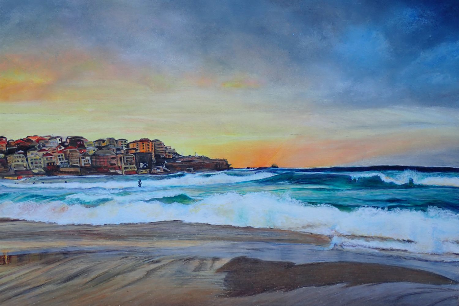 Completed artwork by landscape and wildlife artist, Katelizabeth. Print available.