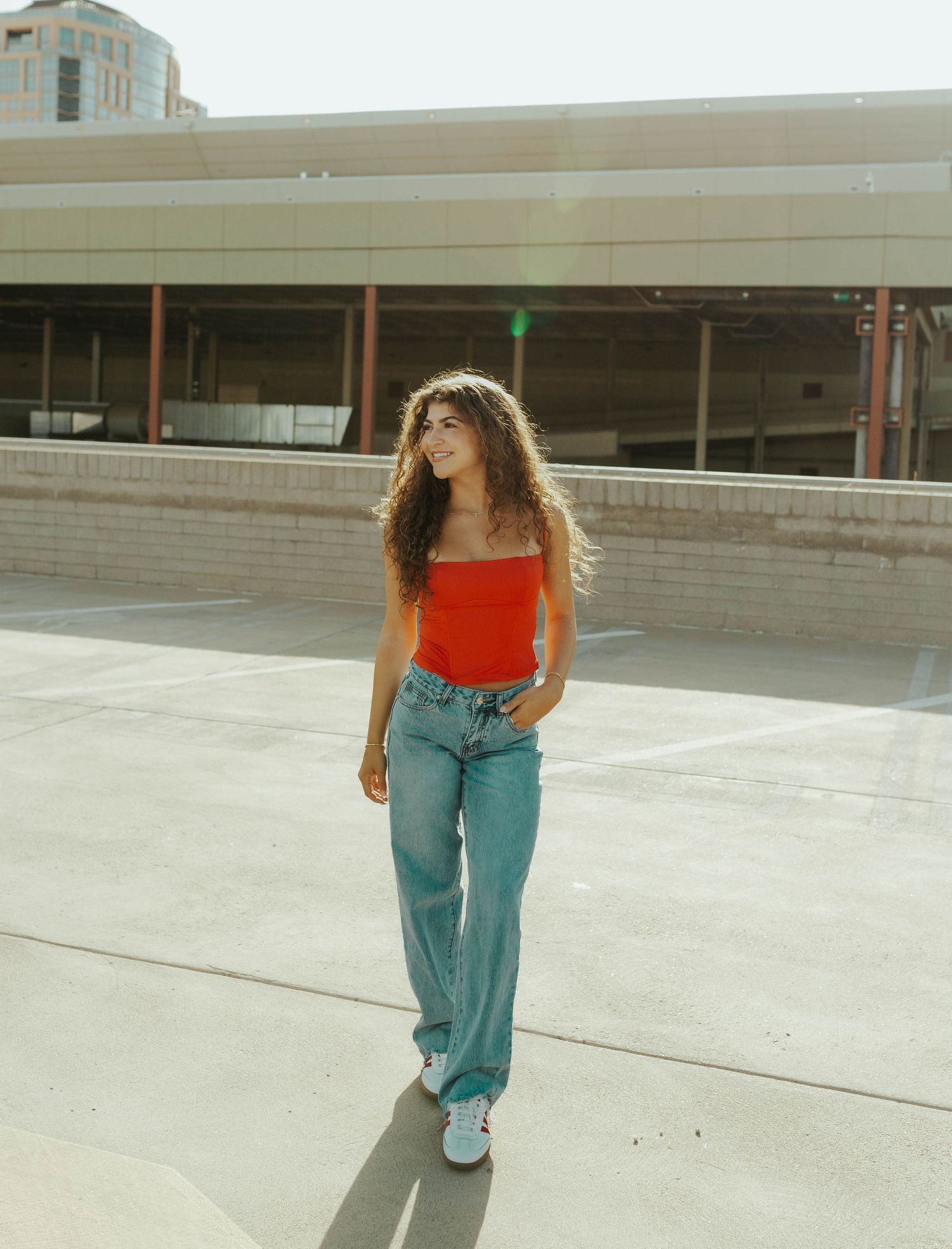 Arizona Senior Photos Portraits sunny day against an urban backdrop.