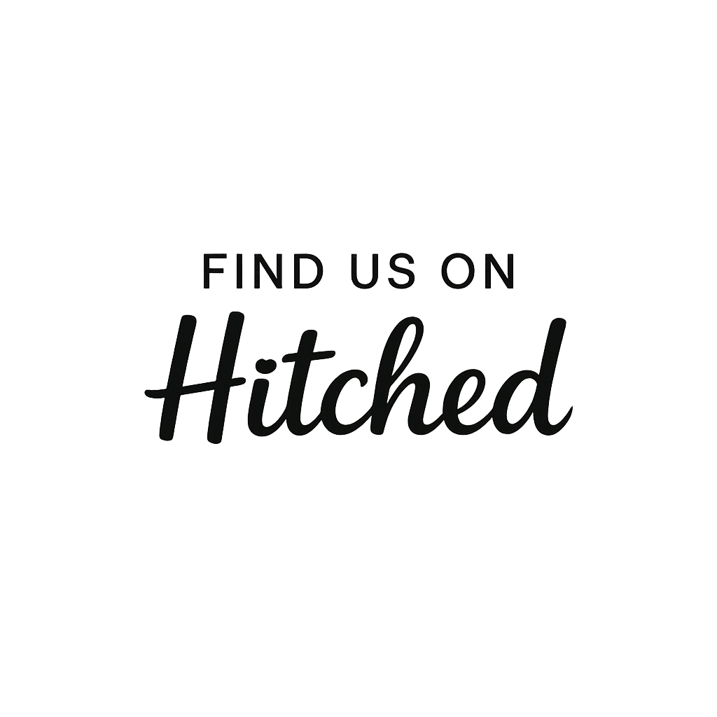 A black script logo design for Hitched.