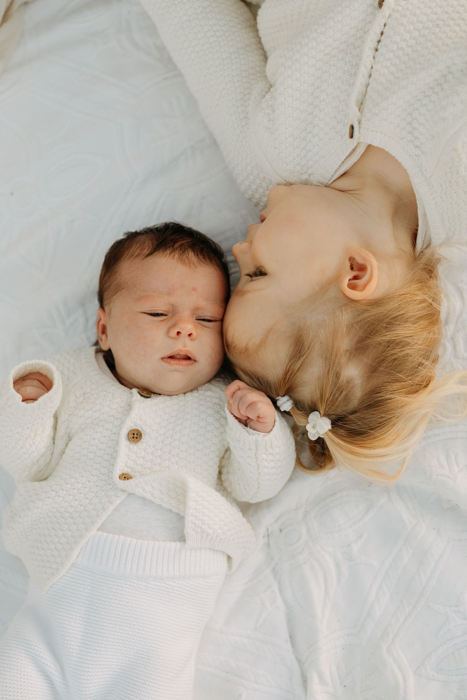 Family outdoors newborn photography