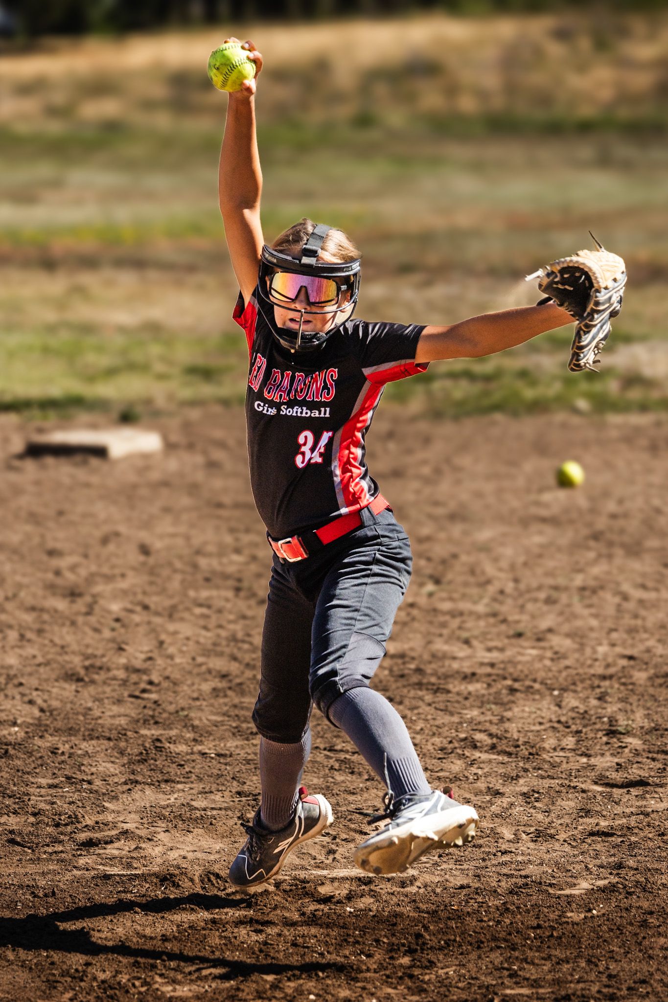 Softball girl all action in sports photography Sonoma county by SMC shots