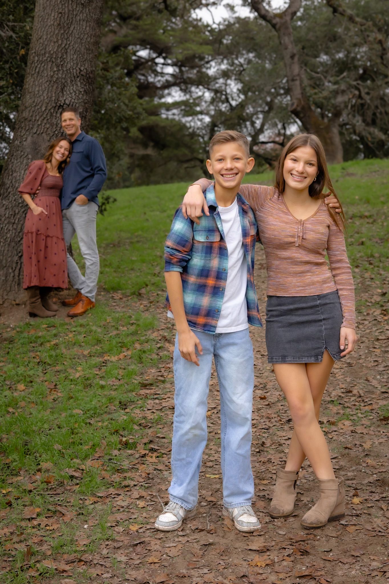 Beautiful Petaluma family enjoy time in the park in portrait by Sonoma county photographer smc shots