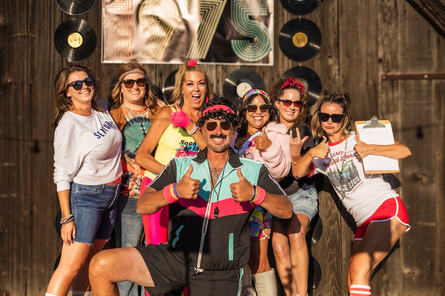 Thumbs up by the man in black goofing off in Santa Rosa birthday party by smc shots
