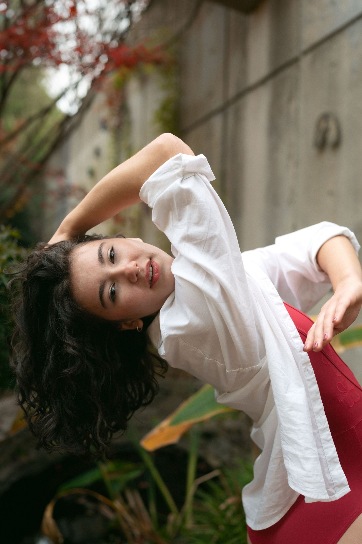Raleigh senior dance photo in the arbortum - dancer mid-movement portrait