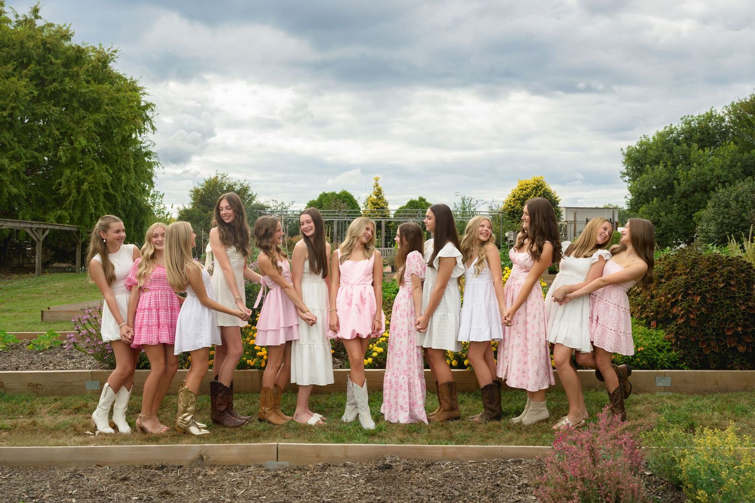 Teen girls posing together during a 13th birthday session