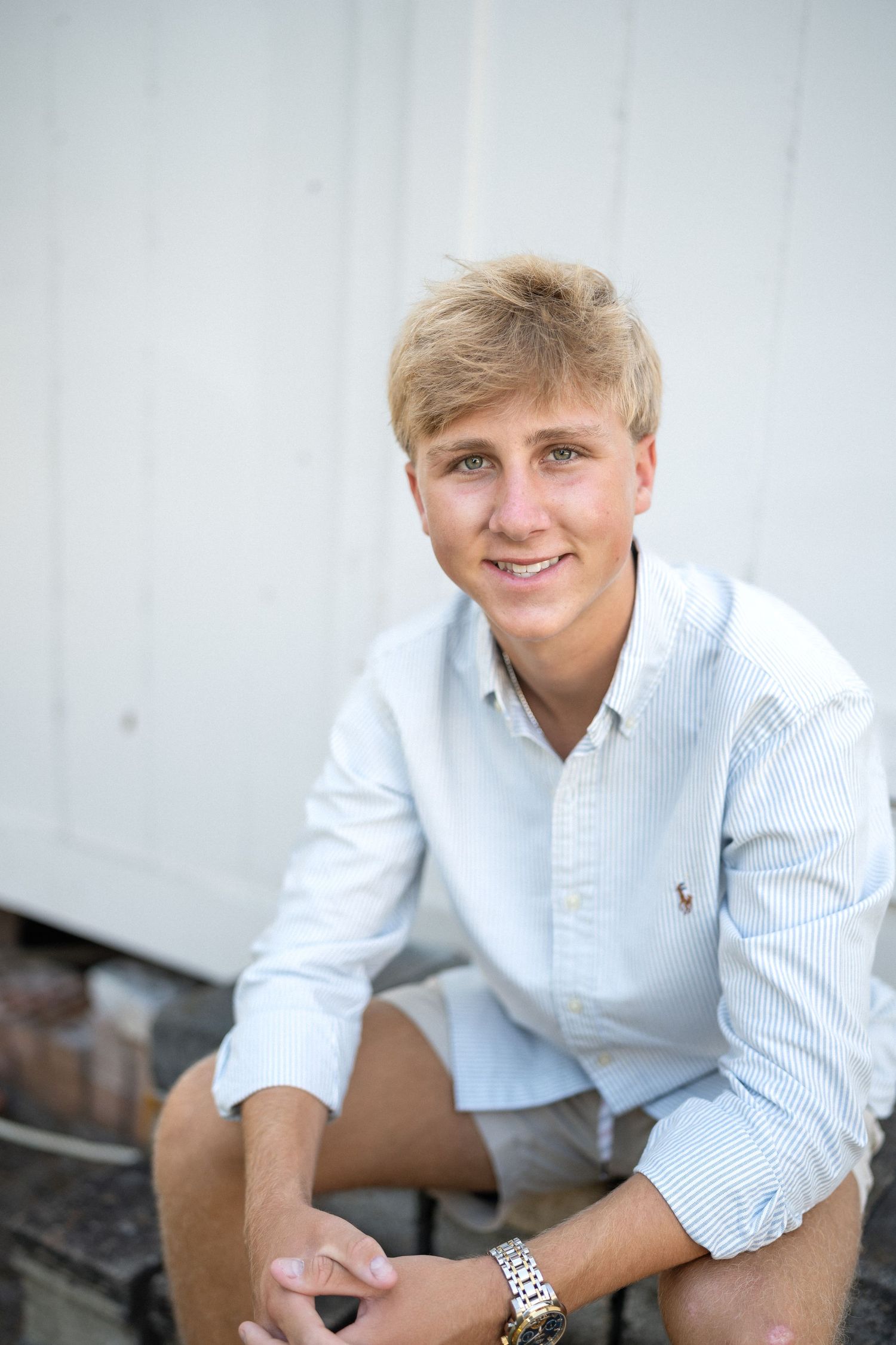 High school senior guy portrait from Cleveland High School in Clayton North Carolina