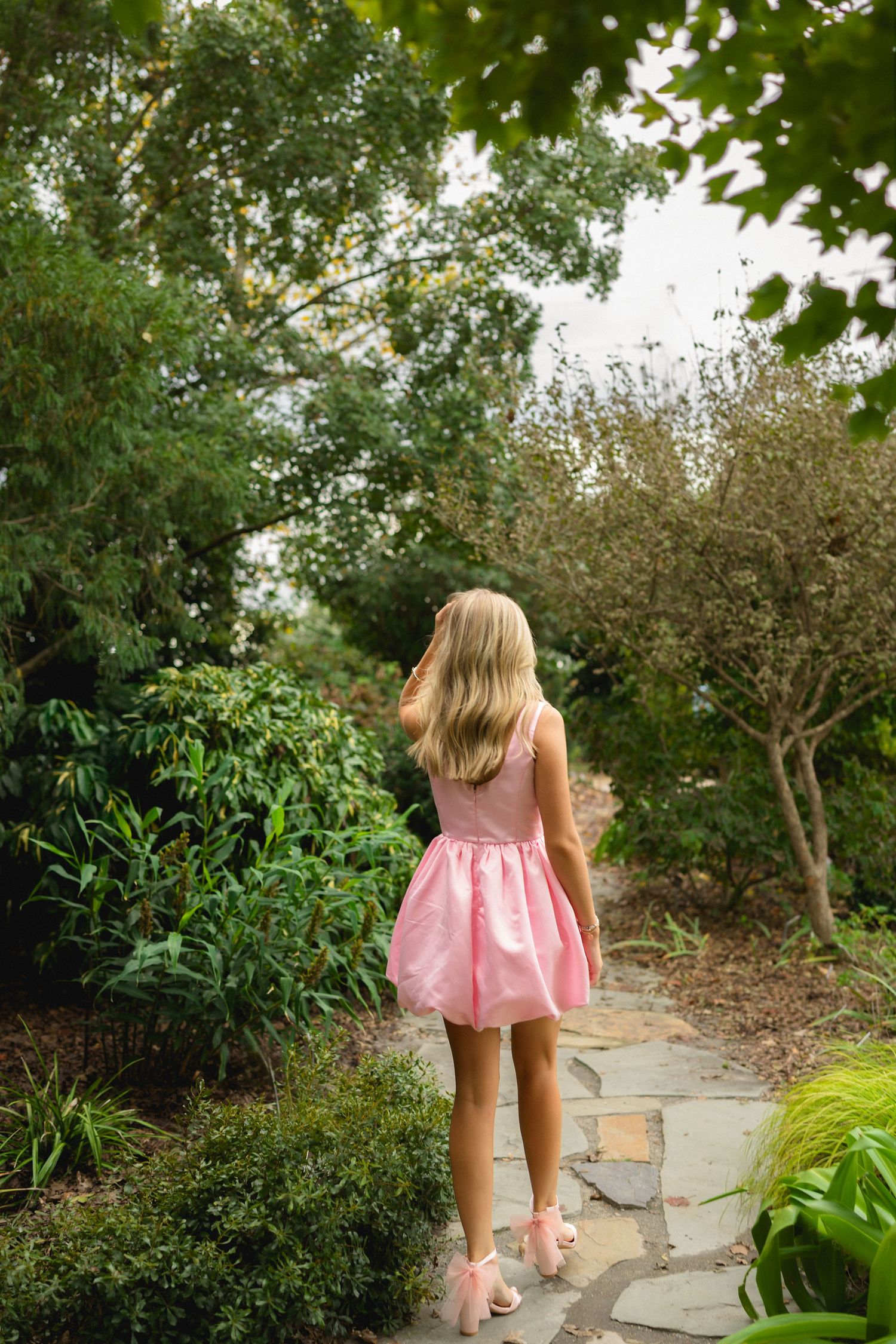 Teen birthday portraits in the gardens at JC Raulston Arboretum