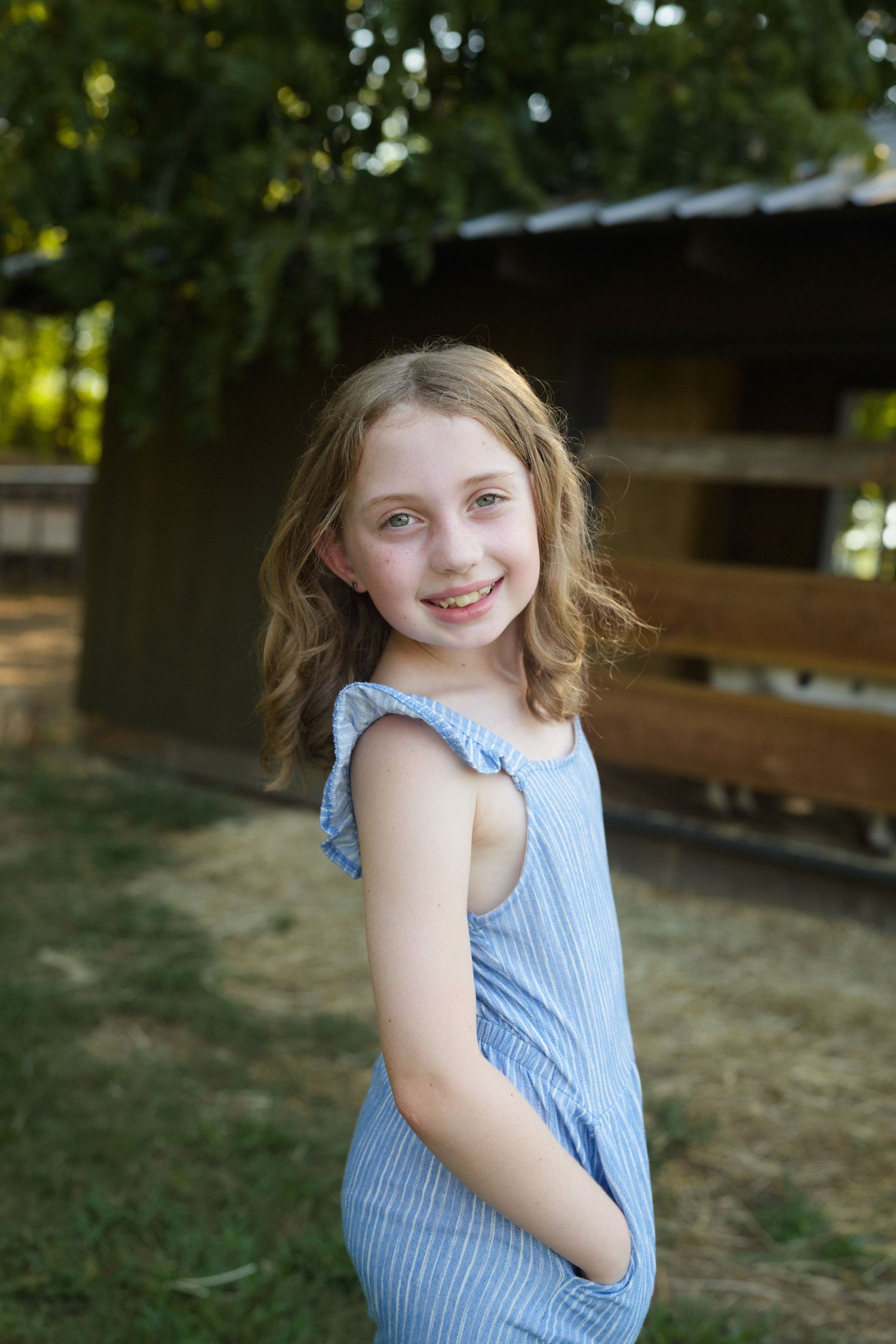 Sibling portrait session outdoors in Garner NC