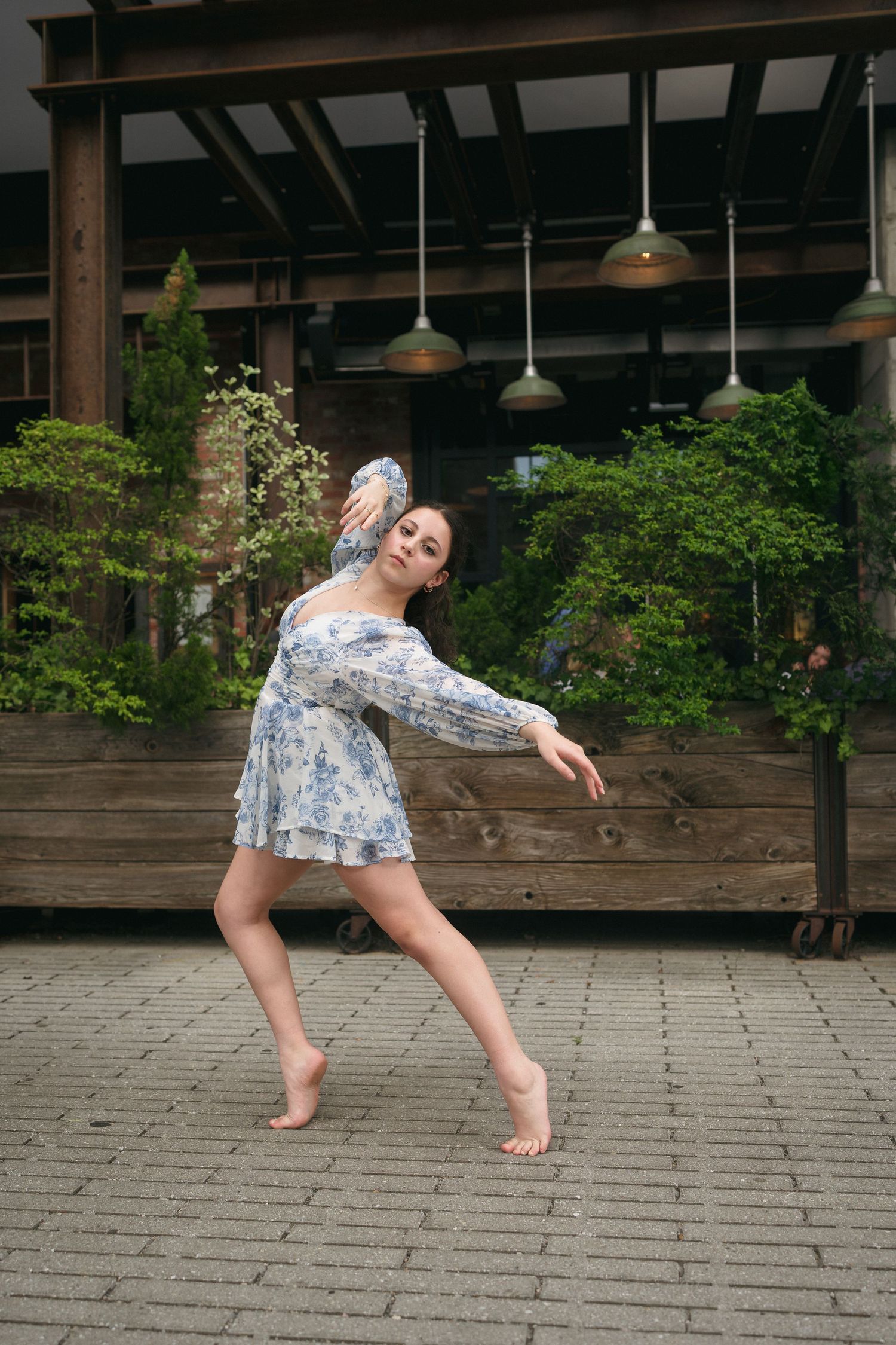 senior dancer portrait Raleigh NC - contemporary movement outdoor session