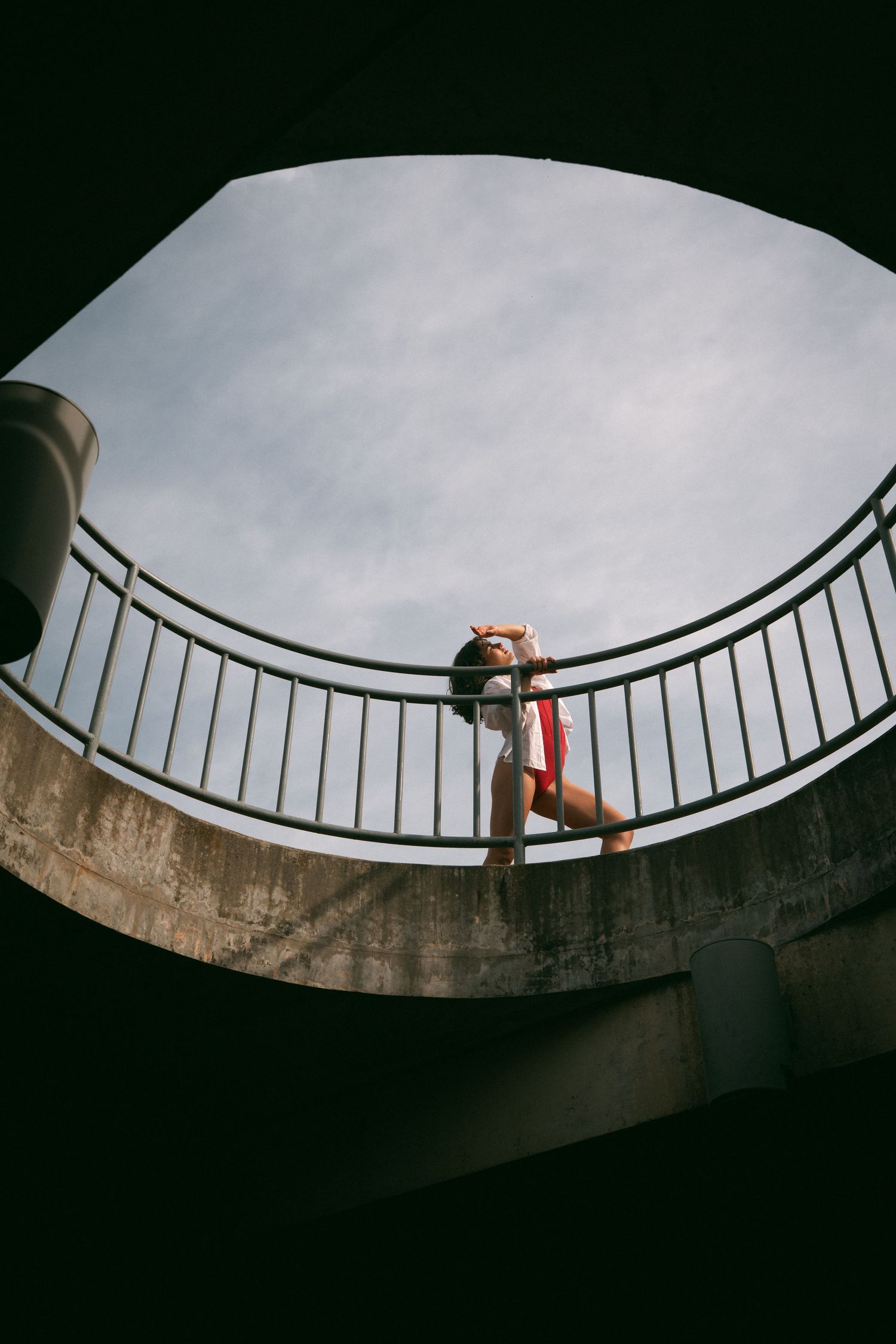 Raleigh senior dance photo in urban setting - dancer mid-movement portrait
