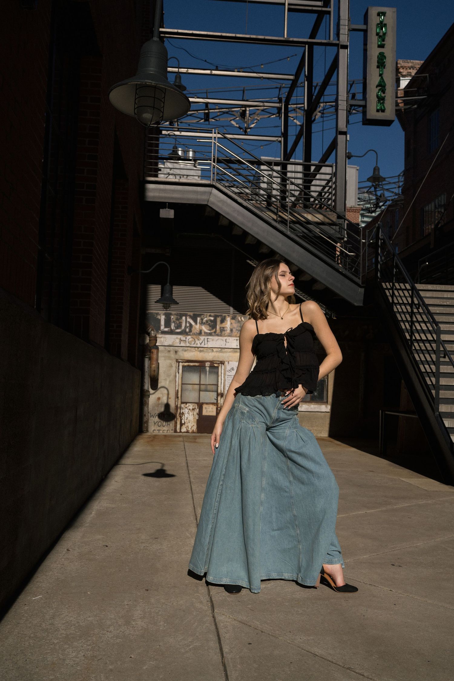 senior dancer portrait durham NC - contemporary movement outdoor session