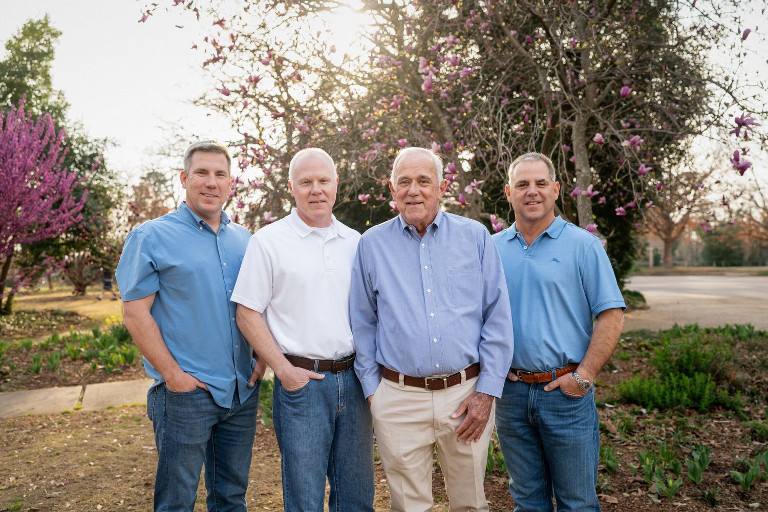 Extended family portraits at Fred Fletcher Park Raleigh NC