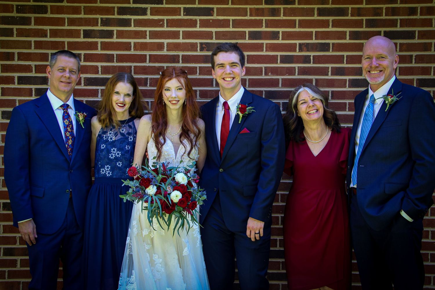 Goochland, VA Wedding- The bride and groom and their parents.