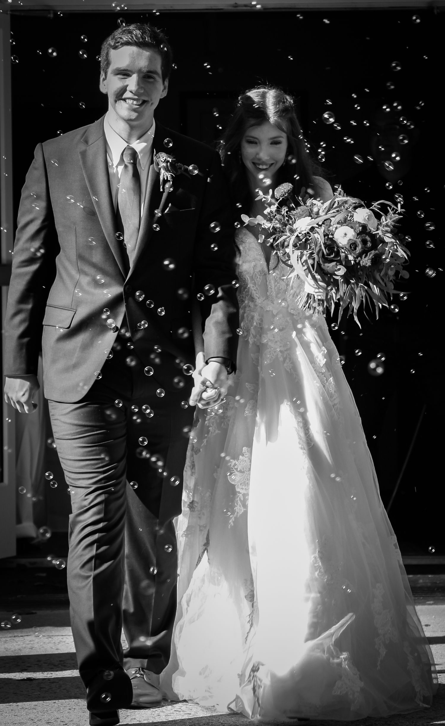 Goochland, VA Wedding- The bride and grooms send off.