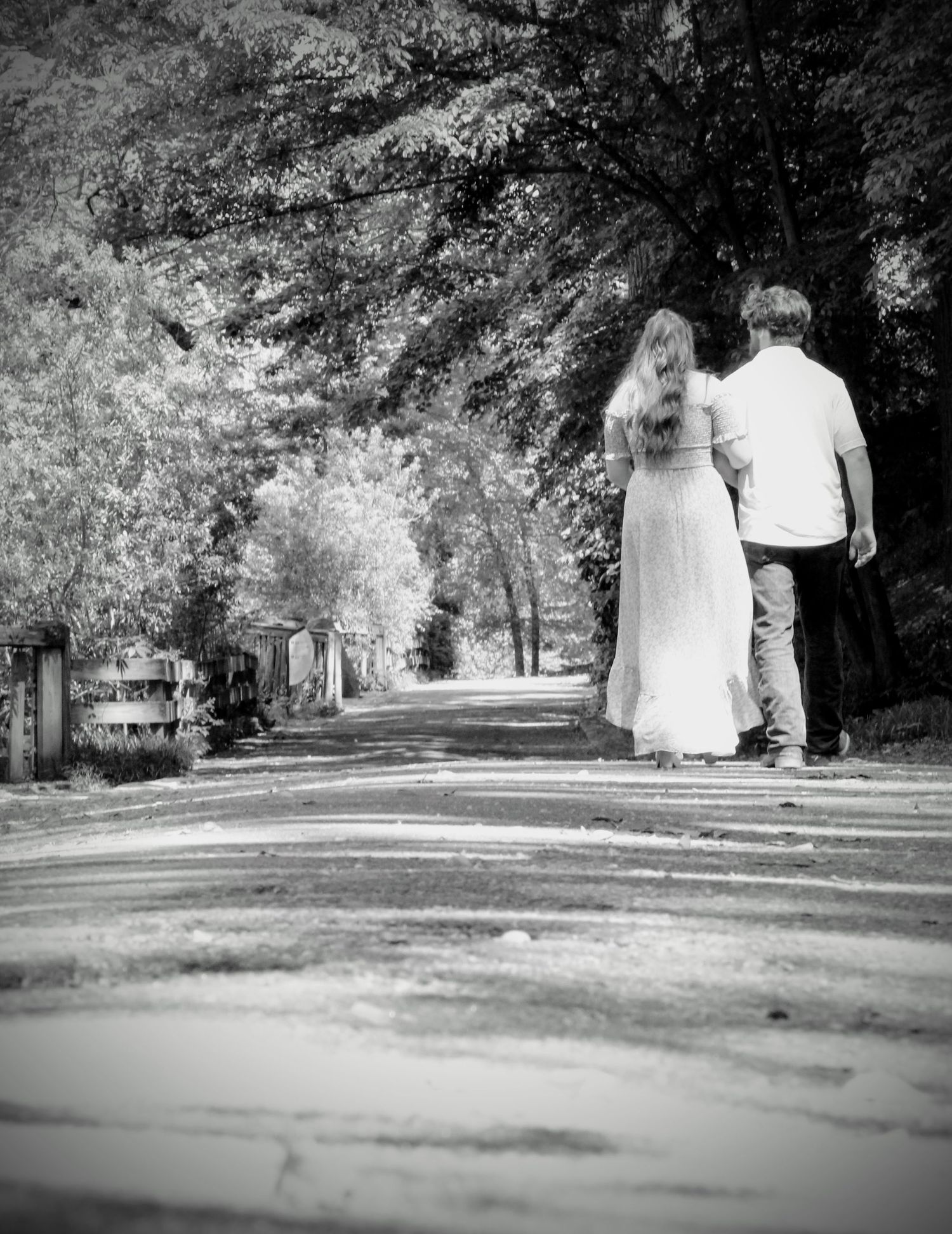 New Kent Engagement- Man and woman walking in Maymont Park.