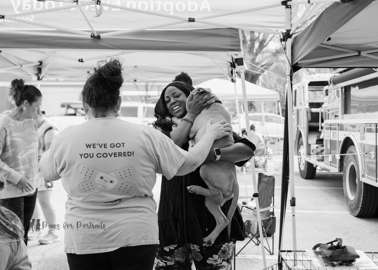 Adopted dog through warner robins animal control at an adoption event in Warner Robins, GA. Dog photography taken by paws for portraits