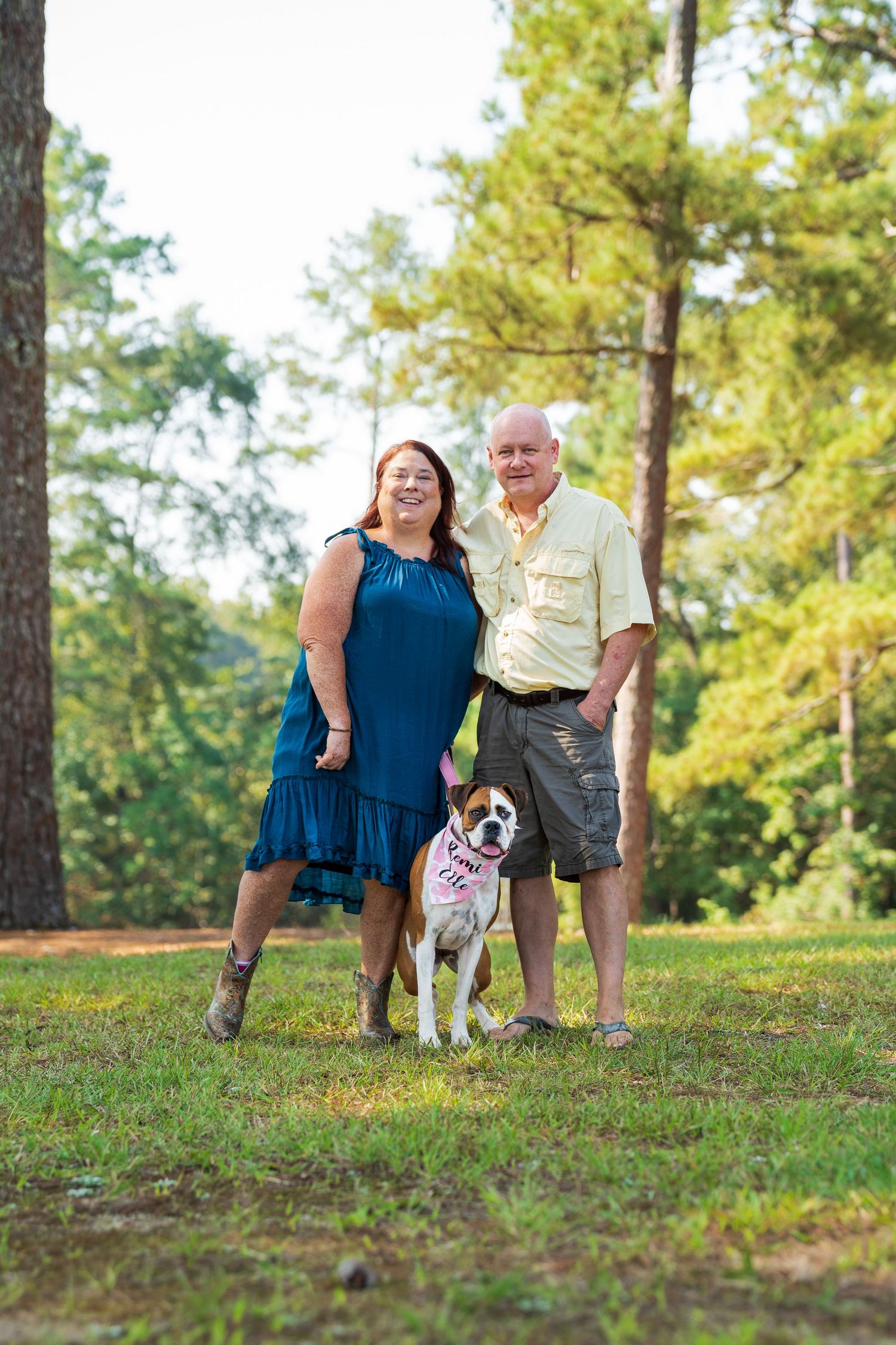 boxer with family at razor park in Perry GA