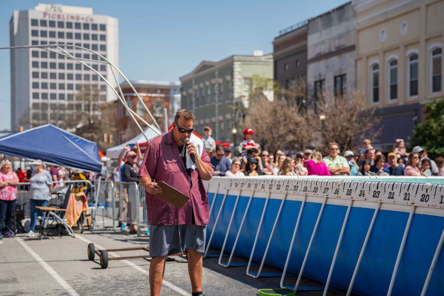 Dock diving- Paws for Portraits- cherry blossom festival Macon