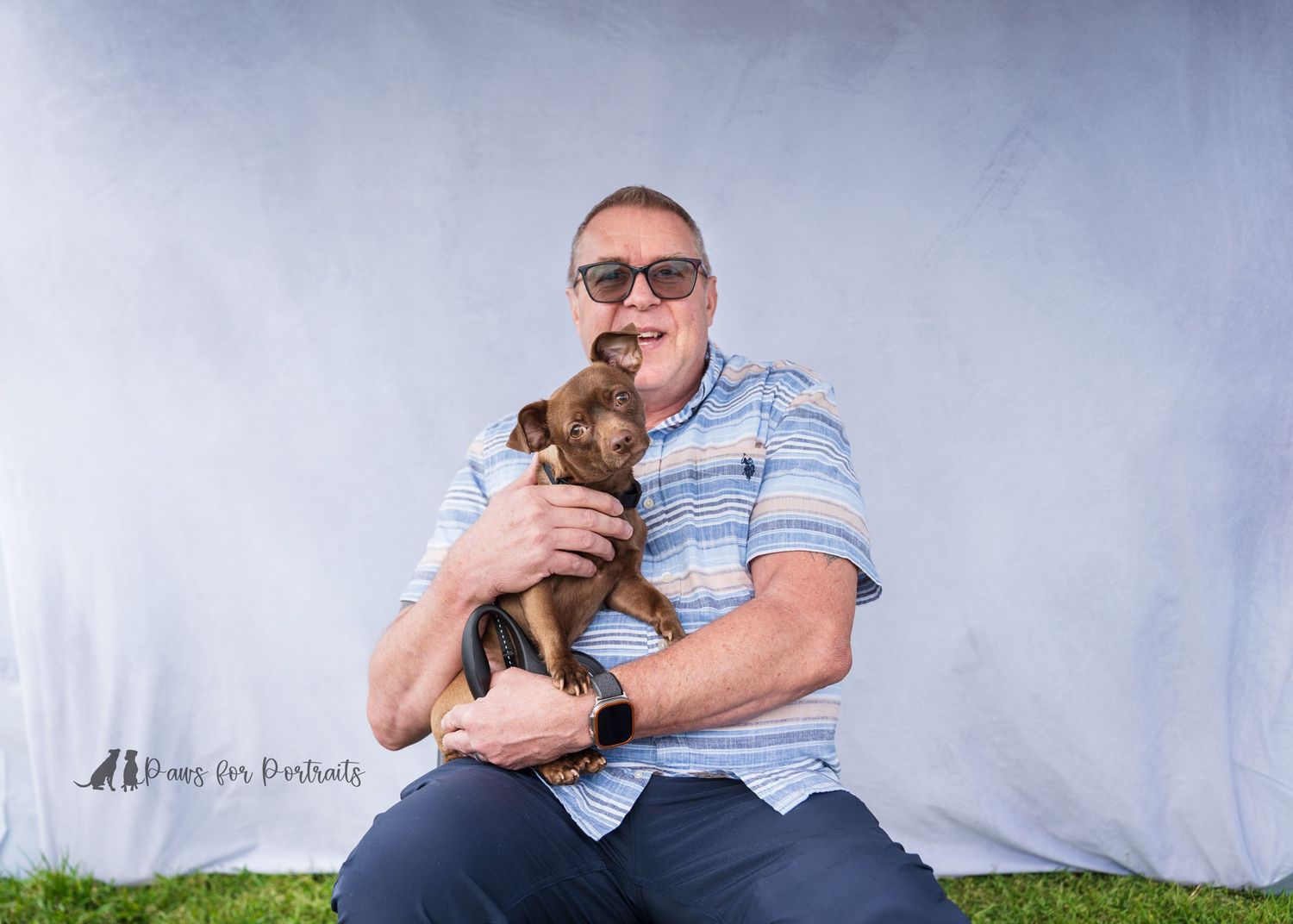 Adopted dog through Pawesome Southern Rescue petsmart adoption event in Warner Robins, GA. Dog photography taken by paws for portraits