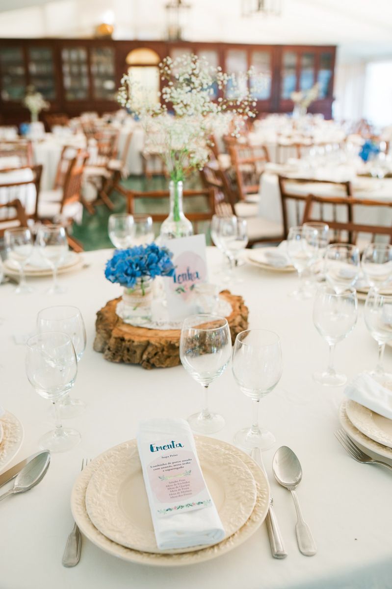 Reportagem de casamento na Herdade da Agolada de Cima - decoração de mesa