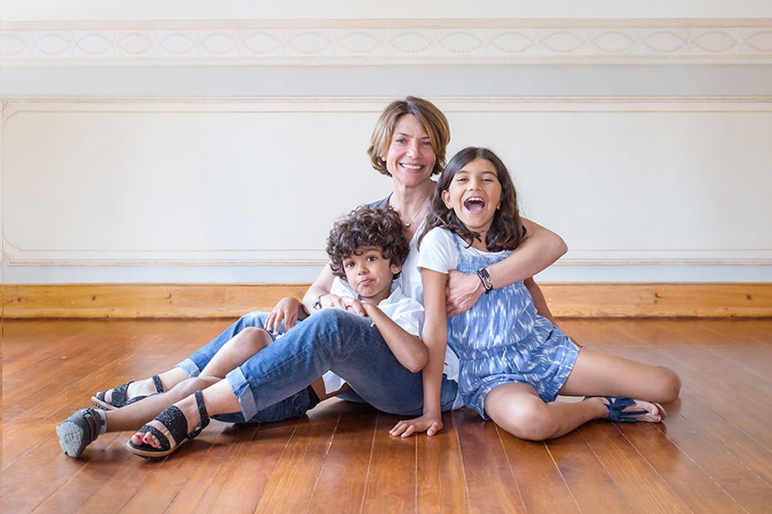 Sessão fotográfica de família em casa