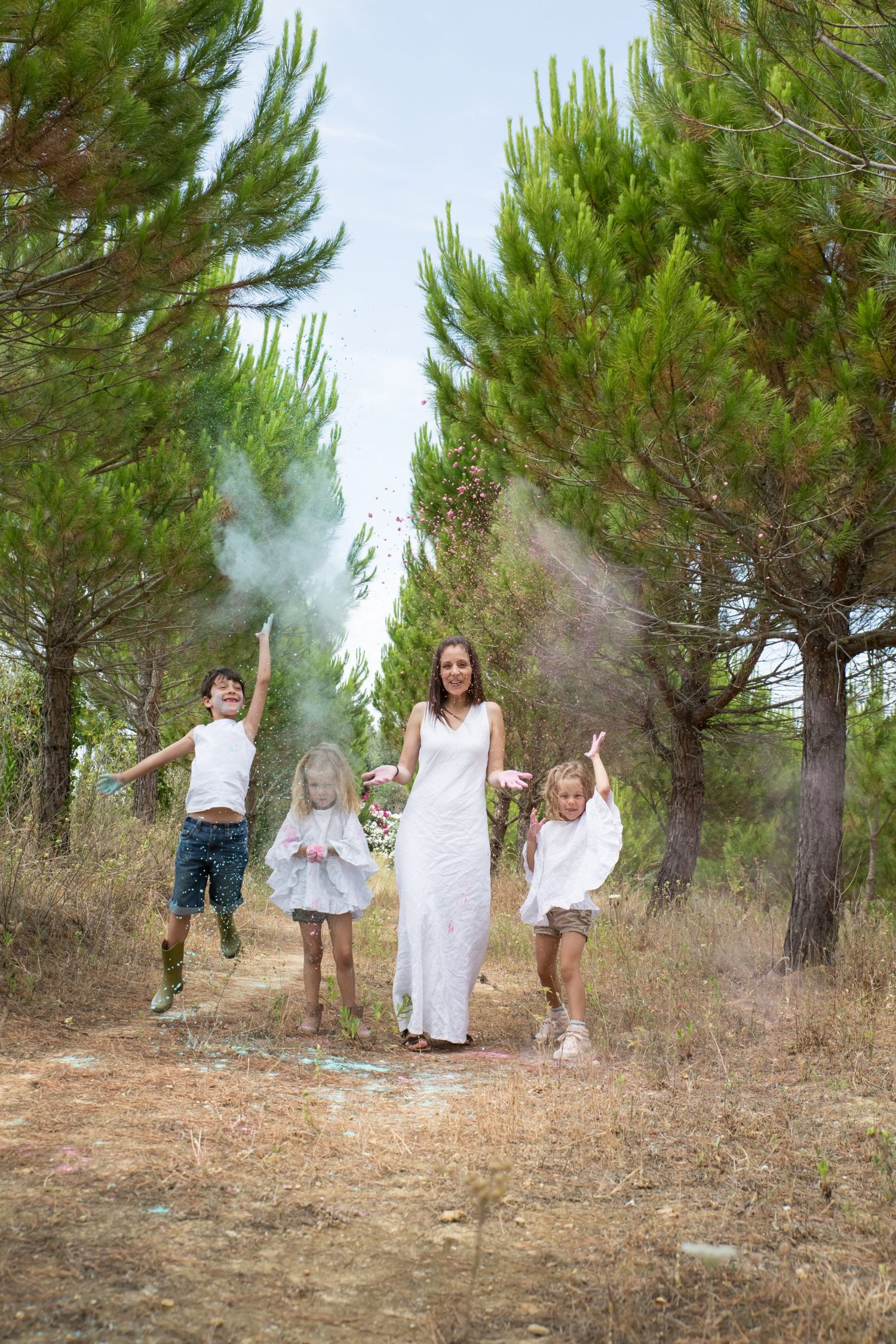 Sessão fotográfica de família em Santarém - Colour Run
