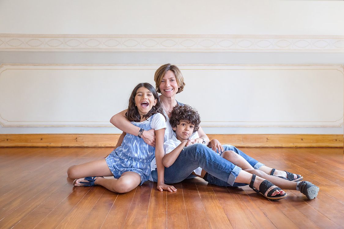 Sessão fotográfica de família em casa