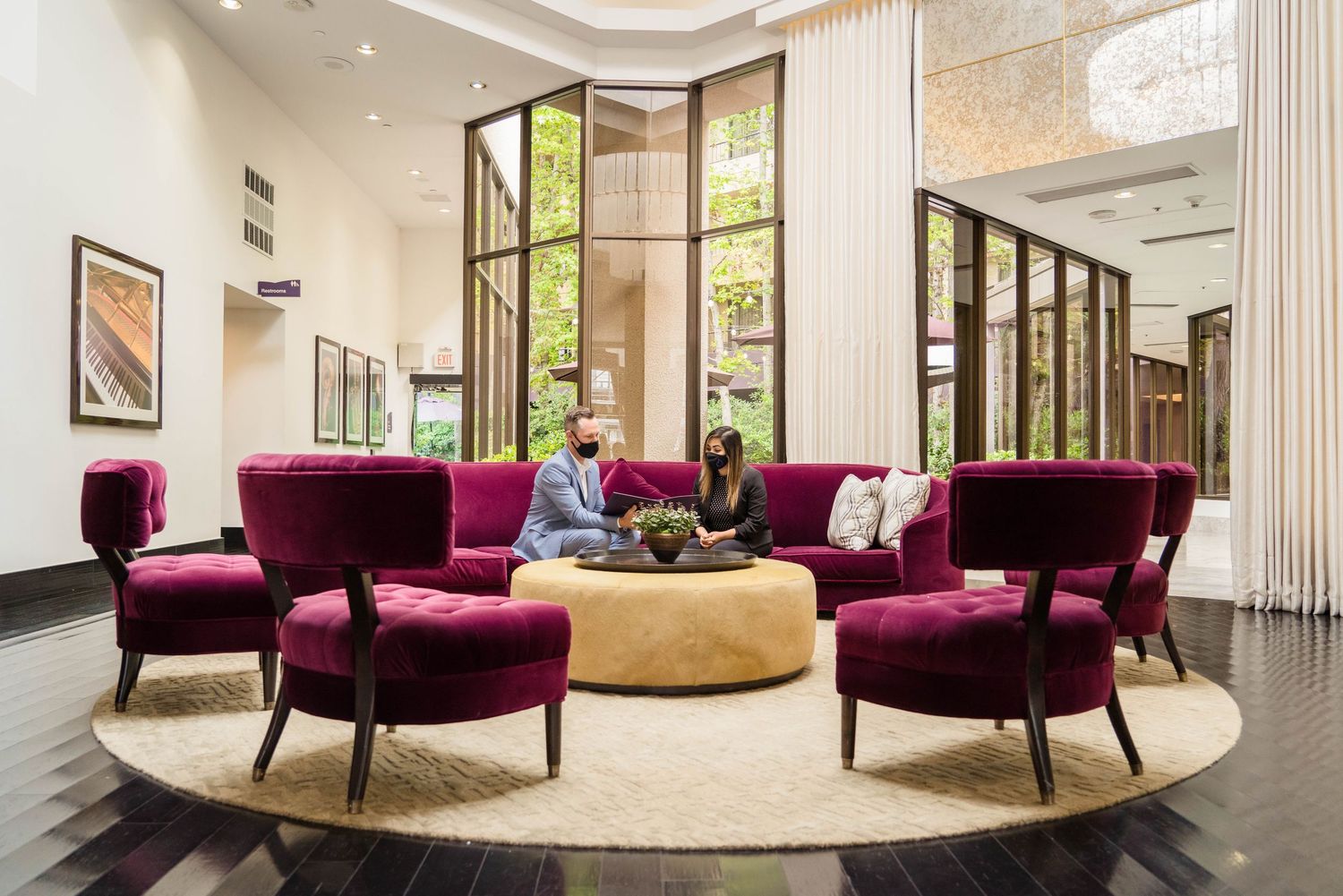 Hotel lobby meeting