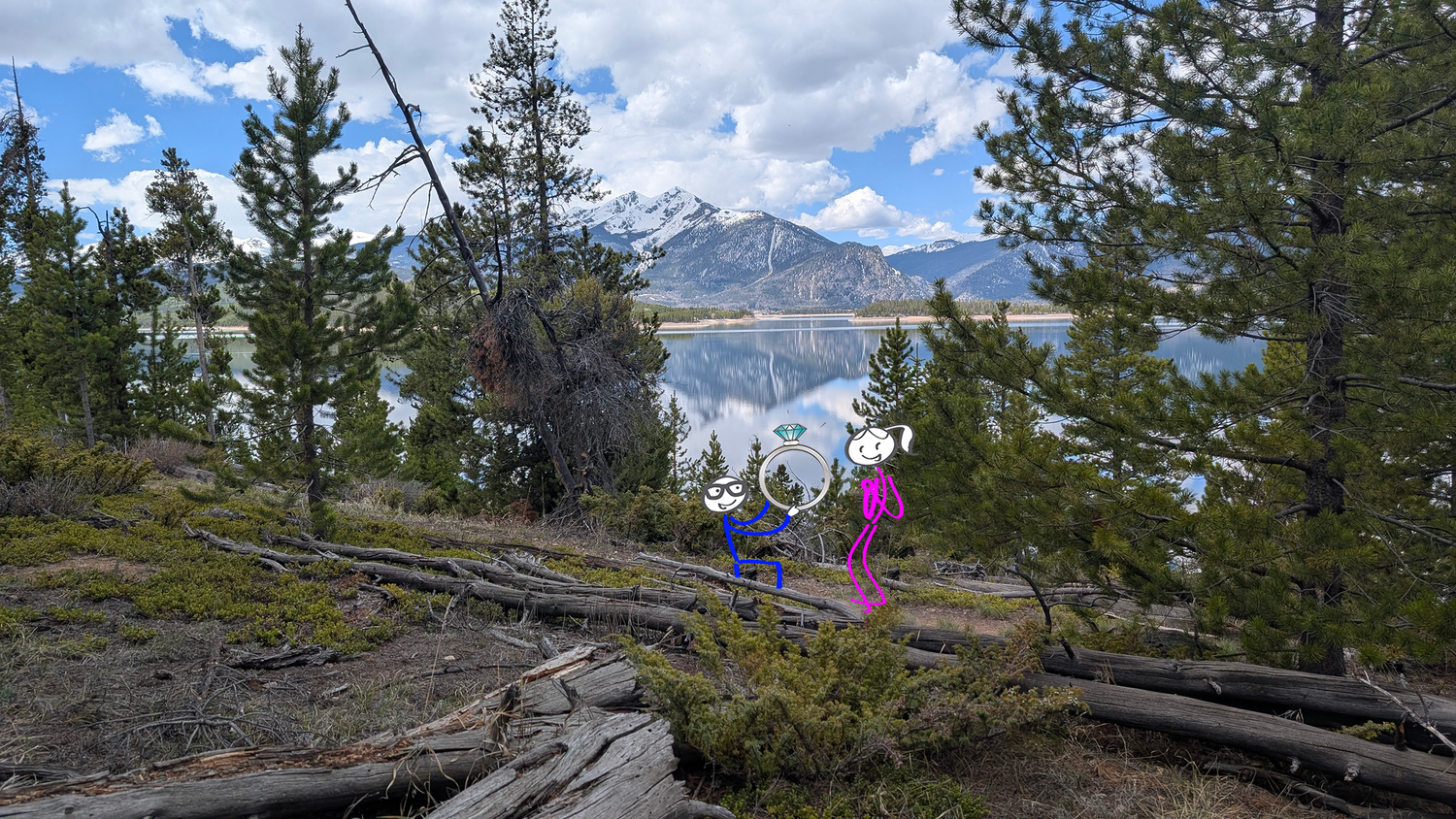 Romantic proposal captured at high elevation on North Star Mountain outside Breckenridge, Colorado 3