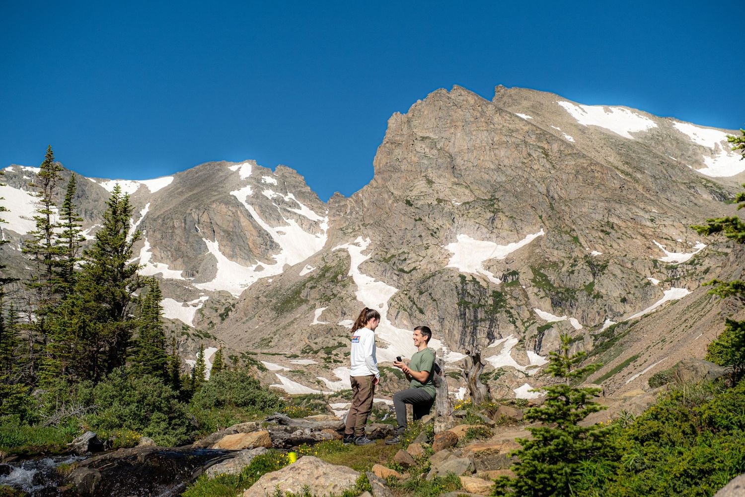 Marriage proposal in the Colorado Rocky Mountains about 1.5 hours west of Denver.