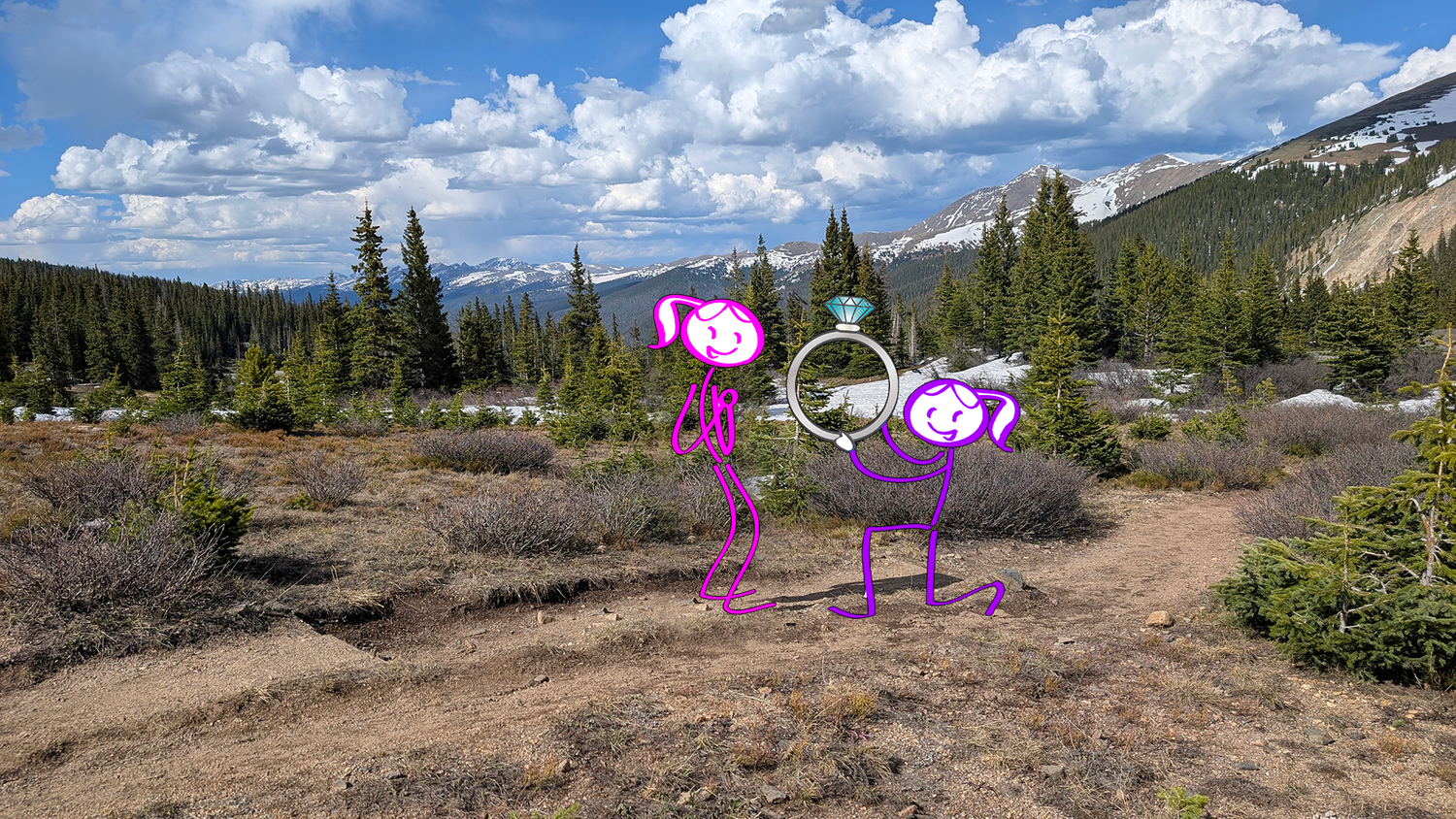 Romantic proposal captured at high elevation on North Star Mountain outside Breckenridge, Colorado 2