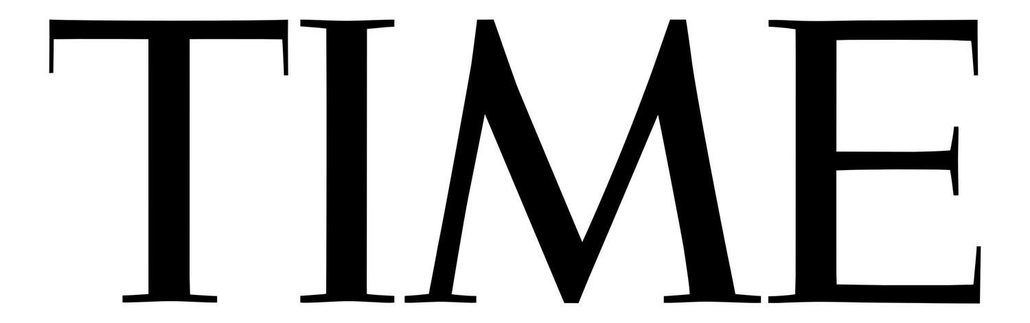 The iconic TIME magazine logo text in black against a white background.
