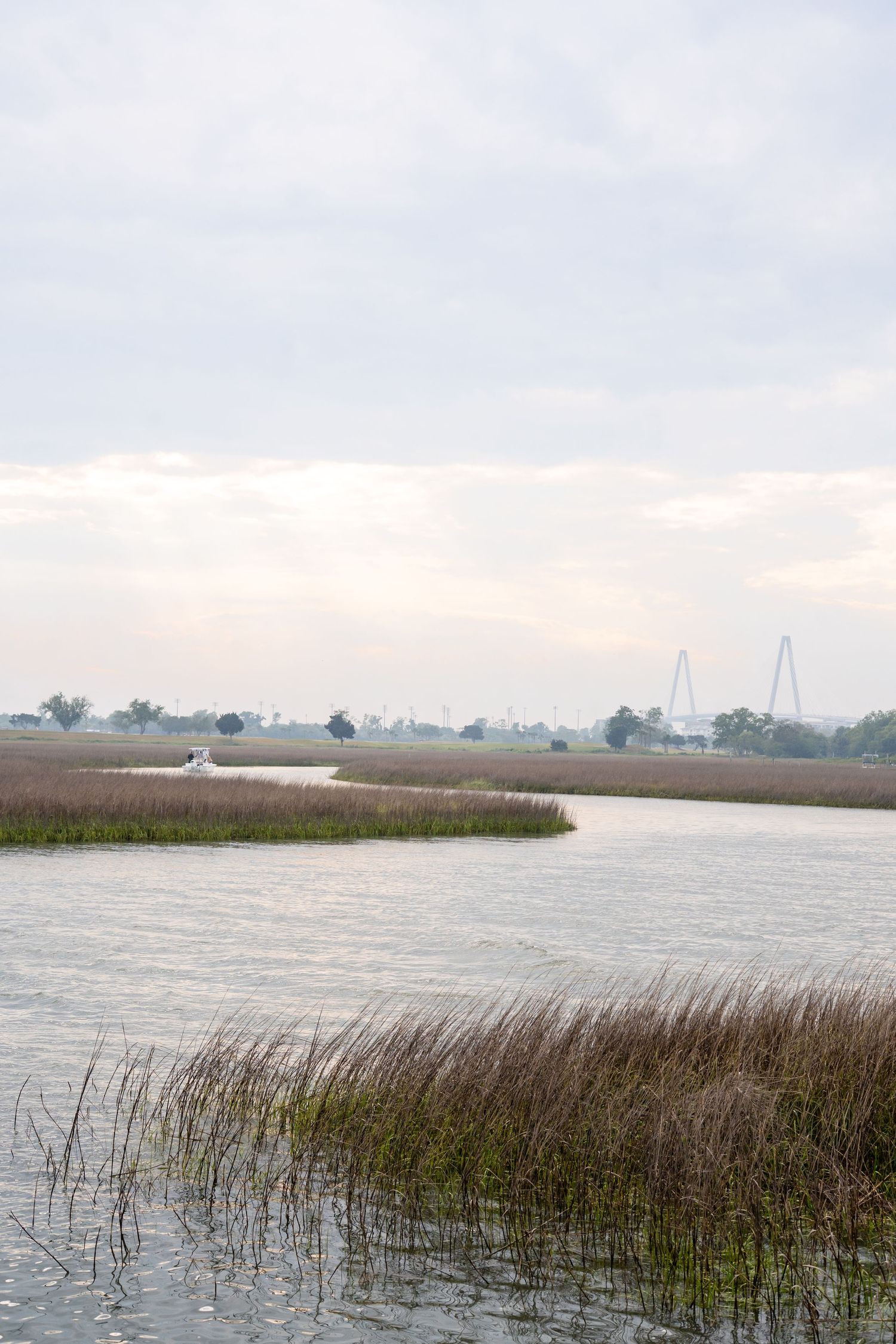 shem creek waterway views with ravenel bridge