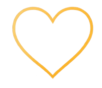 Gold heart icon symbolizing love and marriage