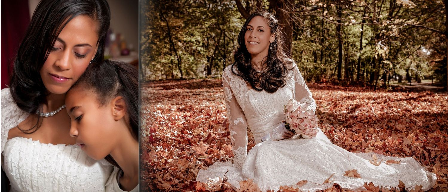 Mother and daughter sharing emotional moment during wedding day