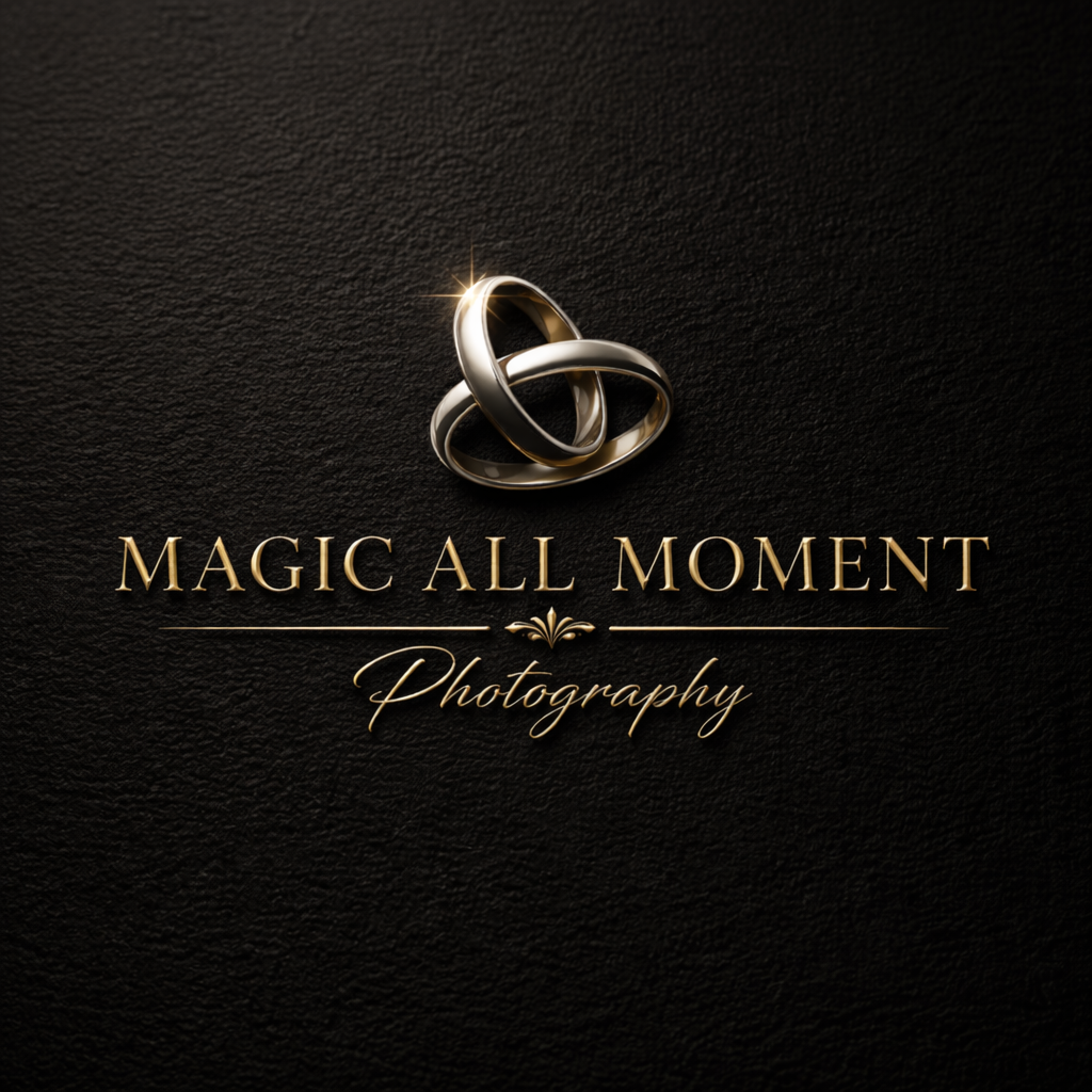 Magical moments logo with a leather background