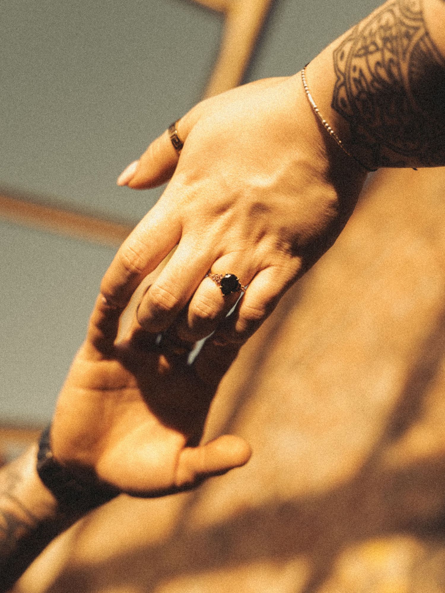 Beach engagement shoot, alternative couple. Doc martens and tattoos.
