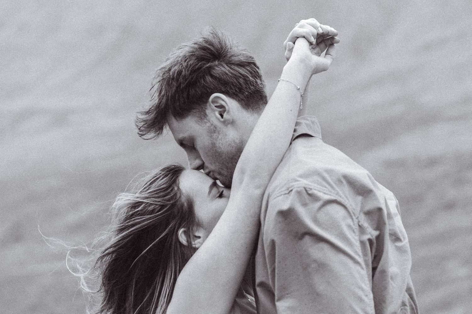 Black and white, editorial, cinematic engagement shoot. Engagement shoot, couples photographer. Highland elopement.