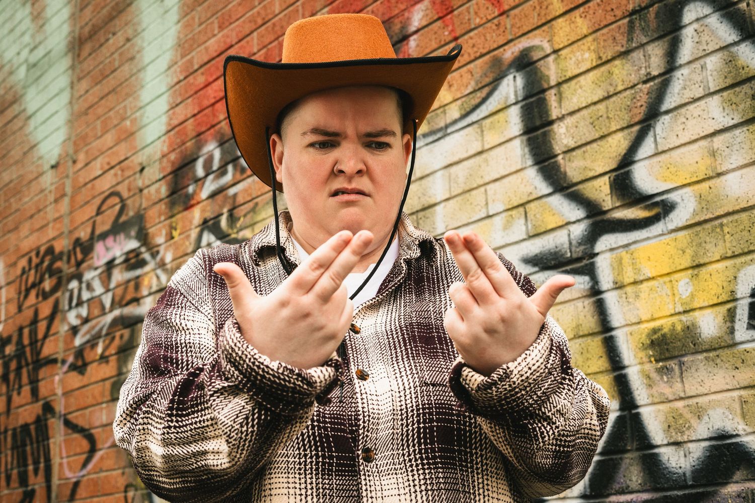 Comedy poster shoot scotland. Scottish photographer.