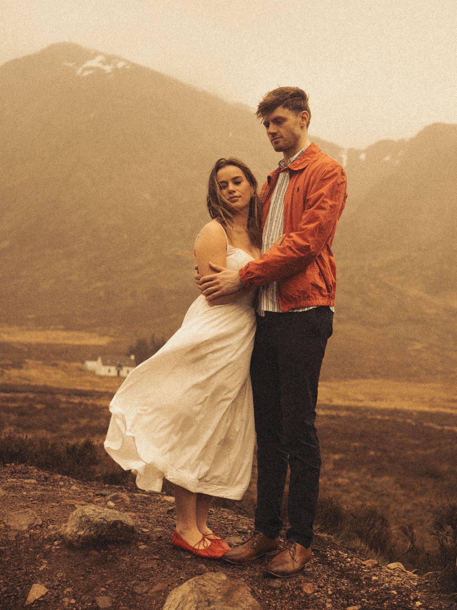 Cinematic, editorial, engagement shoot. Engagement shoot, couples photographer. Highland elopement. Fine art photography.