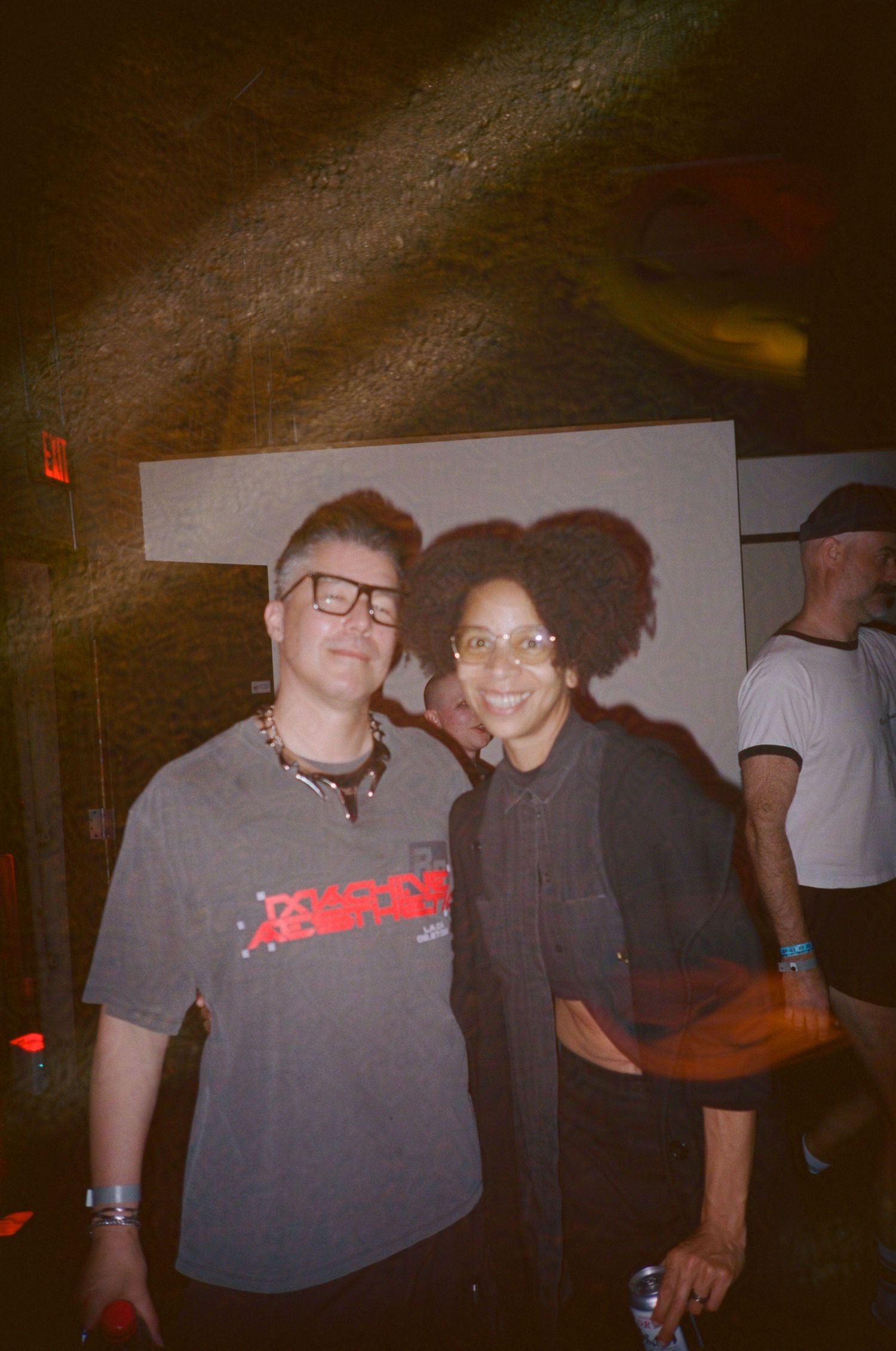 Rod and friend pose for a shot in the crowd. (Machine Aesthetic at 8th and Santa Fe)

35mm film photo
© snapnon 2026