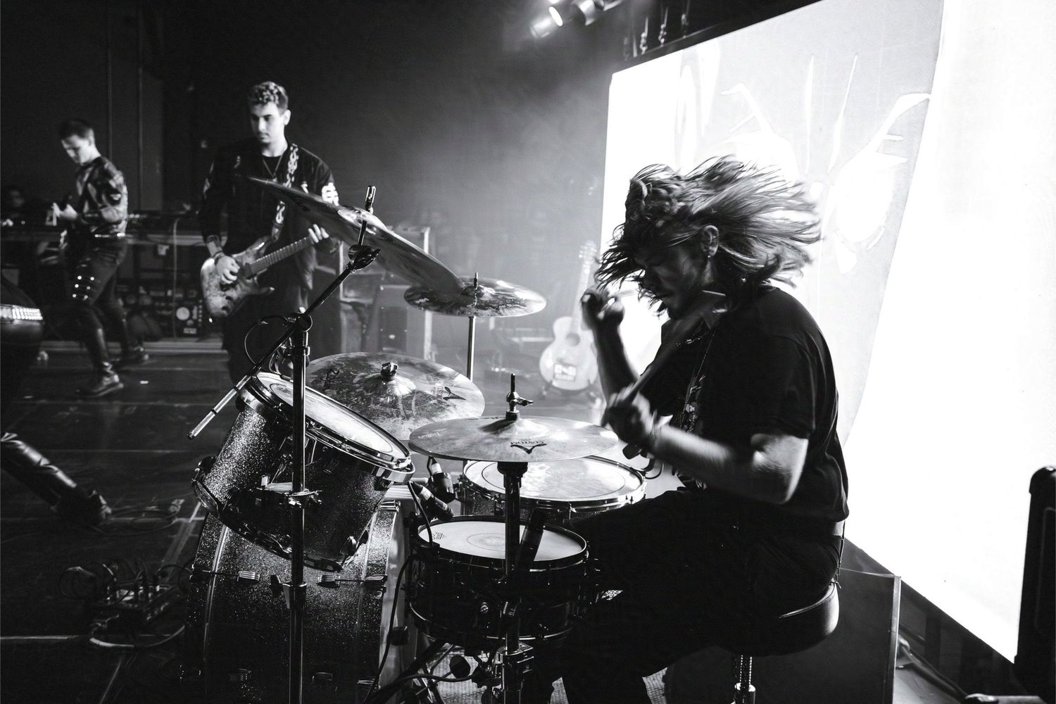 The drummer mid-performance. (Afterpunk 2077 Samurai Lives at 1720)

© snapnon 2026