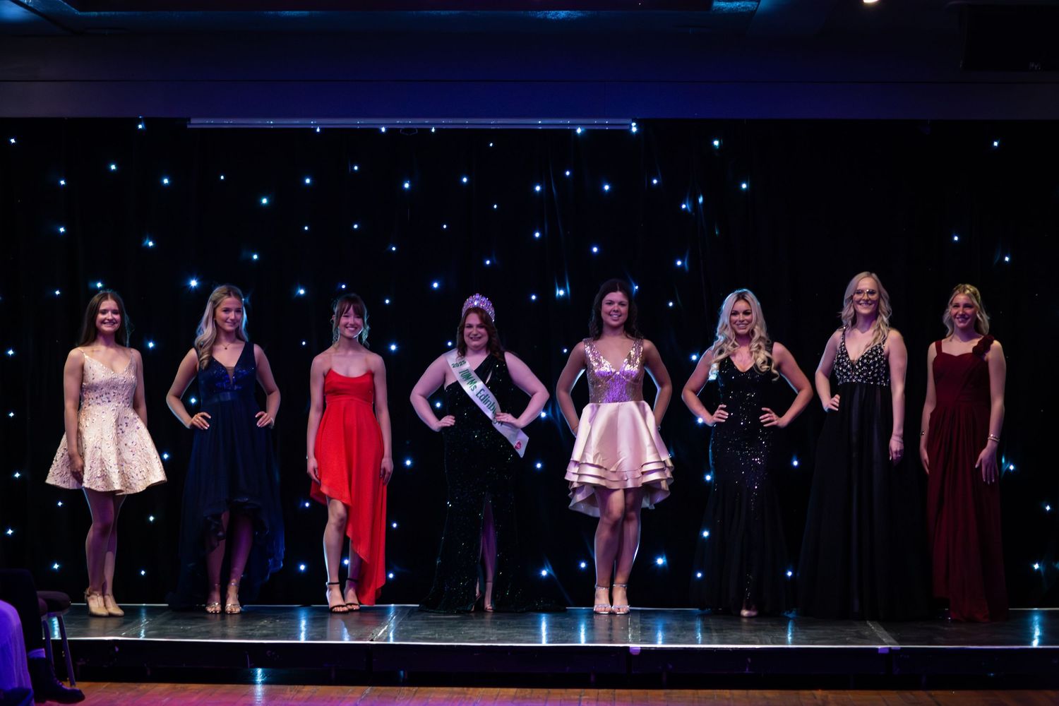 Group of models posing for the camera at a fashion show event in colour in Edinburgh.

Edinburgh Event Photographer.