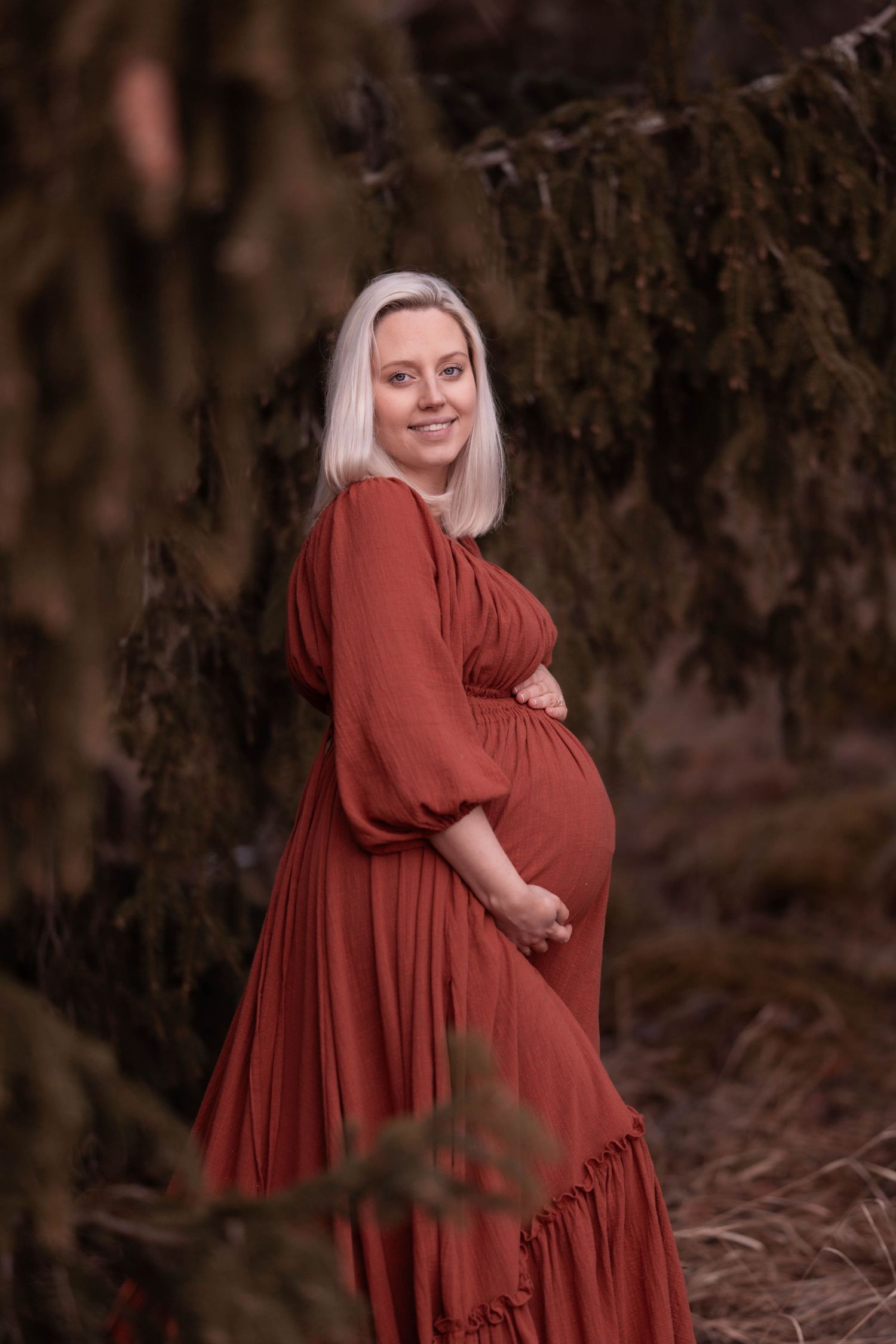 höst fotografering gravid