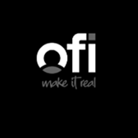 A series of five black and white corporate logo designs arranged horizontally against a dark background.