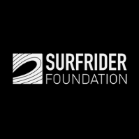 A row of black and white company logos including Surfrider and Foundation branding on a dark background.