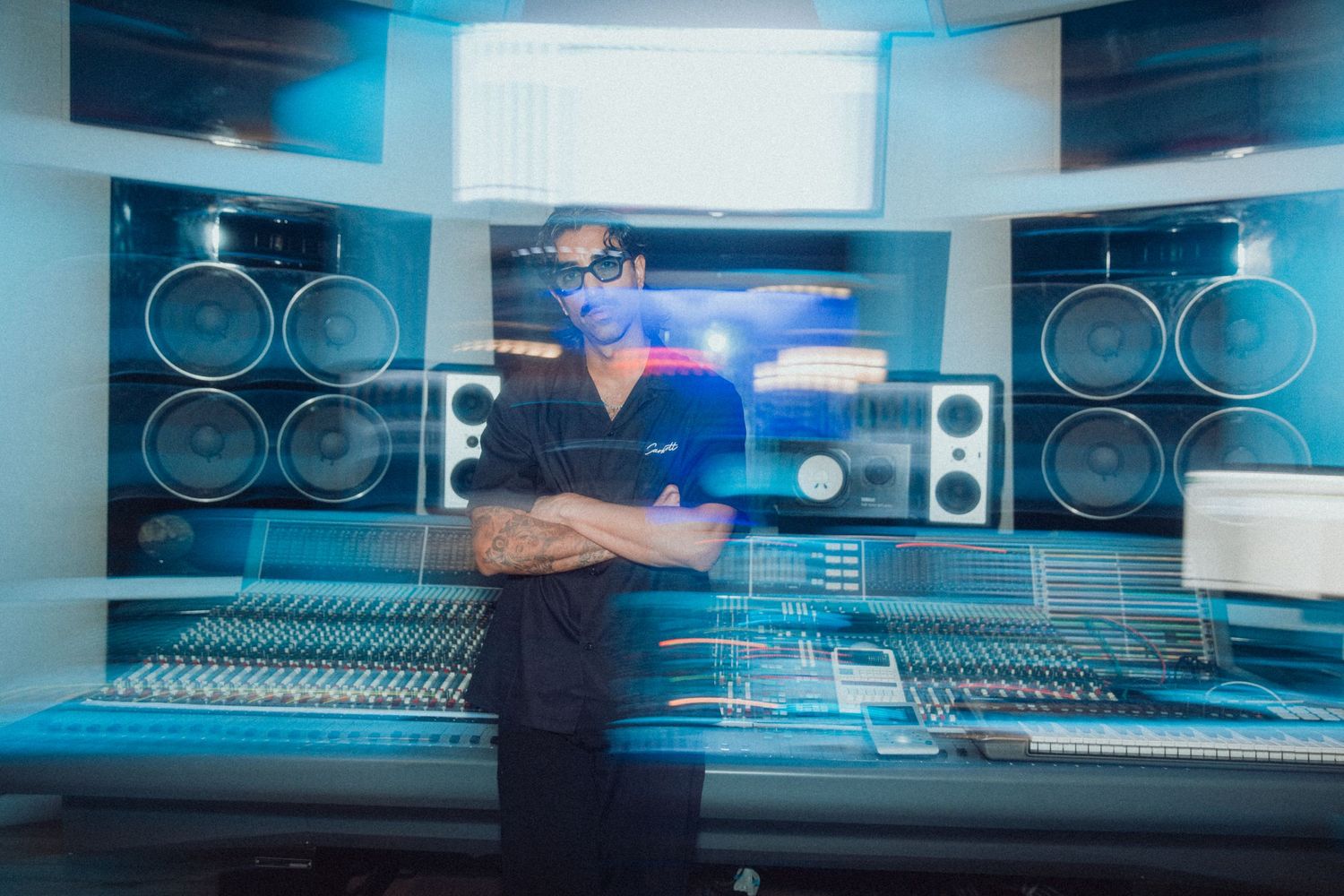 Branding portrait of musician Ape Drums shot at his studio using high end camera and technically skilled lifestyle photographer