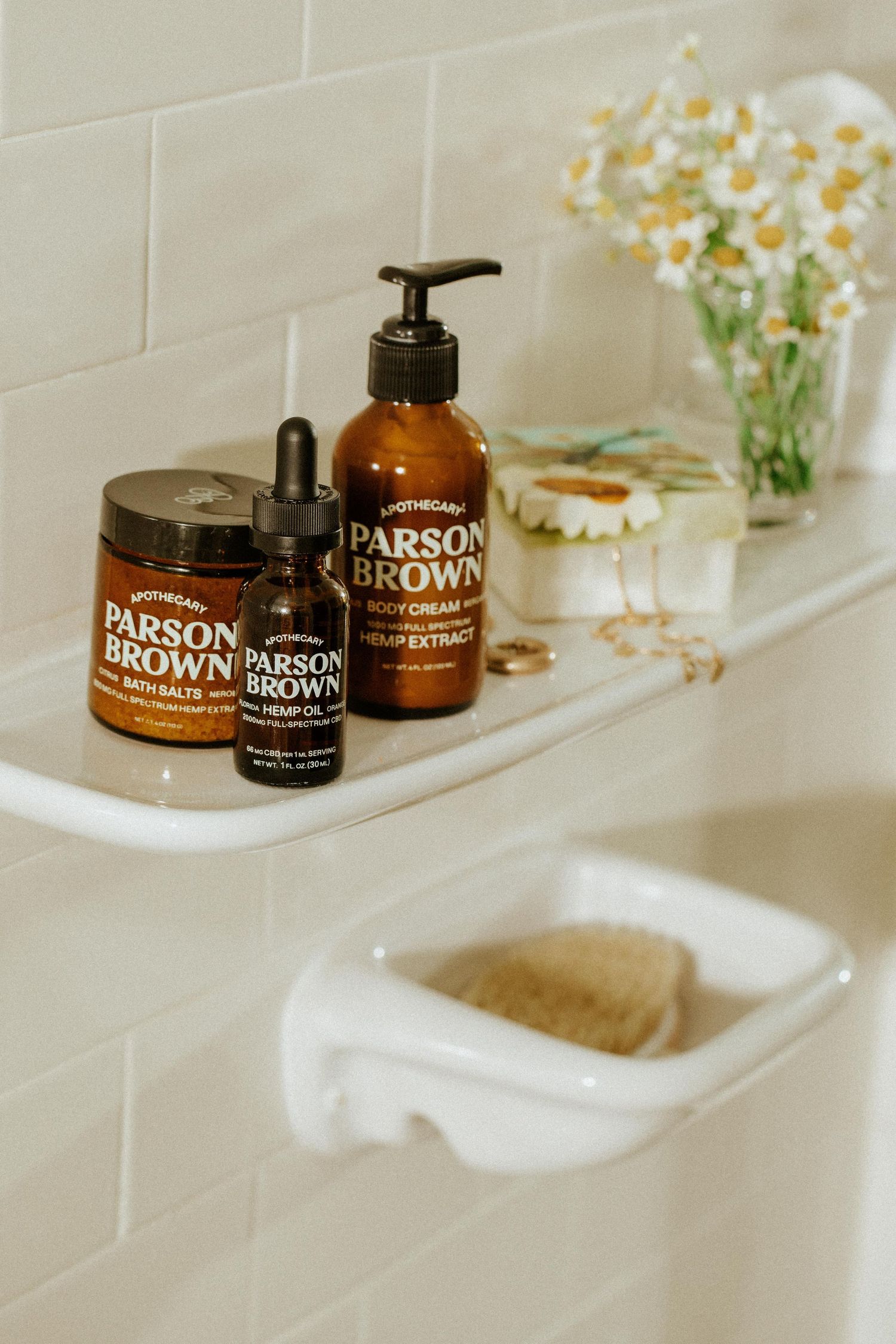 luxury branding photography of a styled bathroom set of product for commercial photography client