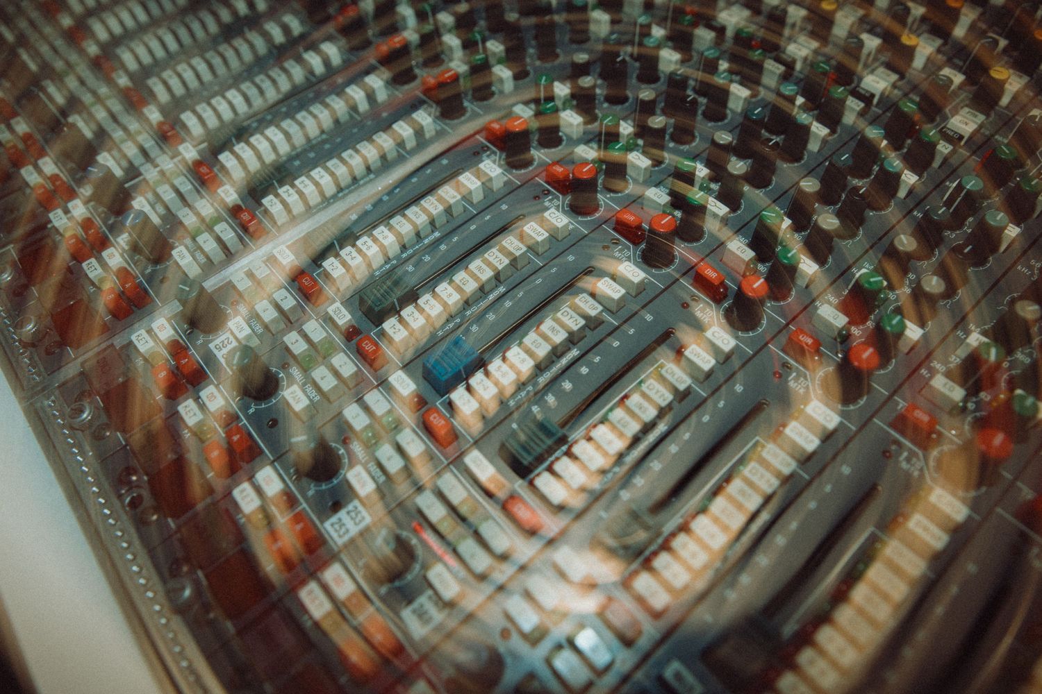 Personal branding photograph of a musicians sound board